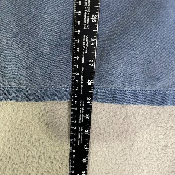 VTG Sun-Flower Craft Shop Sweater XL Blue Embroidered Fleece Lined Henley - Picture 9 of 12